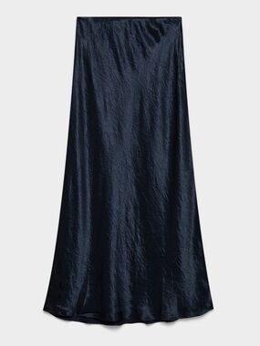 Aritzia Babaton Slip Satin Maxi Skirt - Navy/Admiral